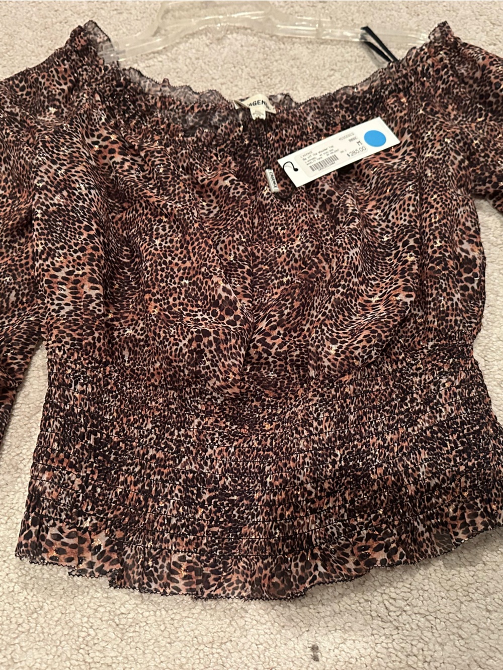 L’AGENCE  Lilia off the shoulder top new with tags size medium